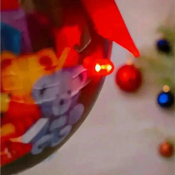 VTG Ball Decoupage Santa Light Up Ornament Christmas Holiday Hanging Rare Fun - Picture 8 of 15